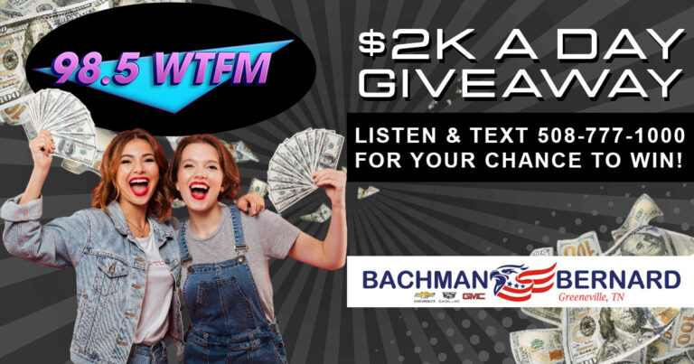 $2K A Day Giveaway, 98.5 WTFM, Your All Christmas Music Station